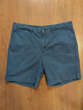 Bonobos Stretch Lightweight Chino Shorts Navy 7" Inseam Size 35
